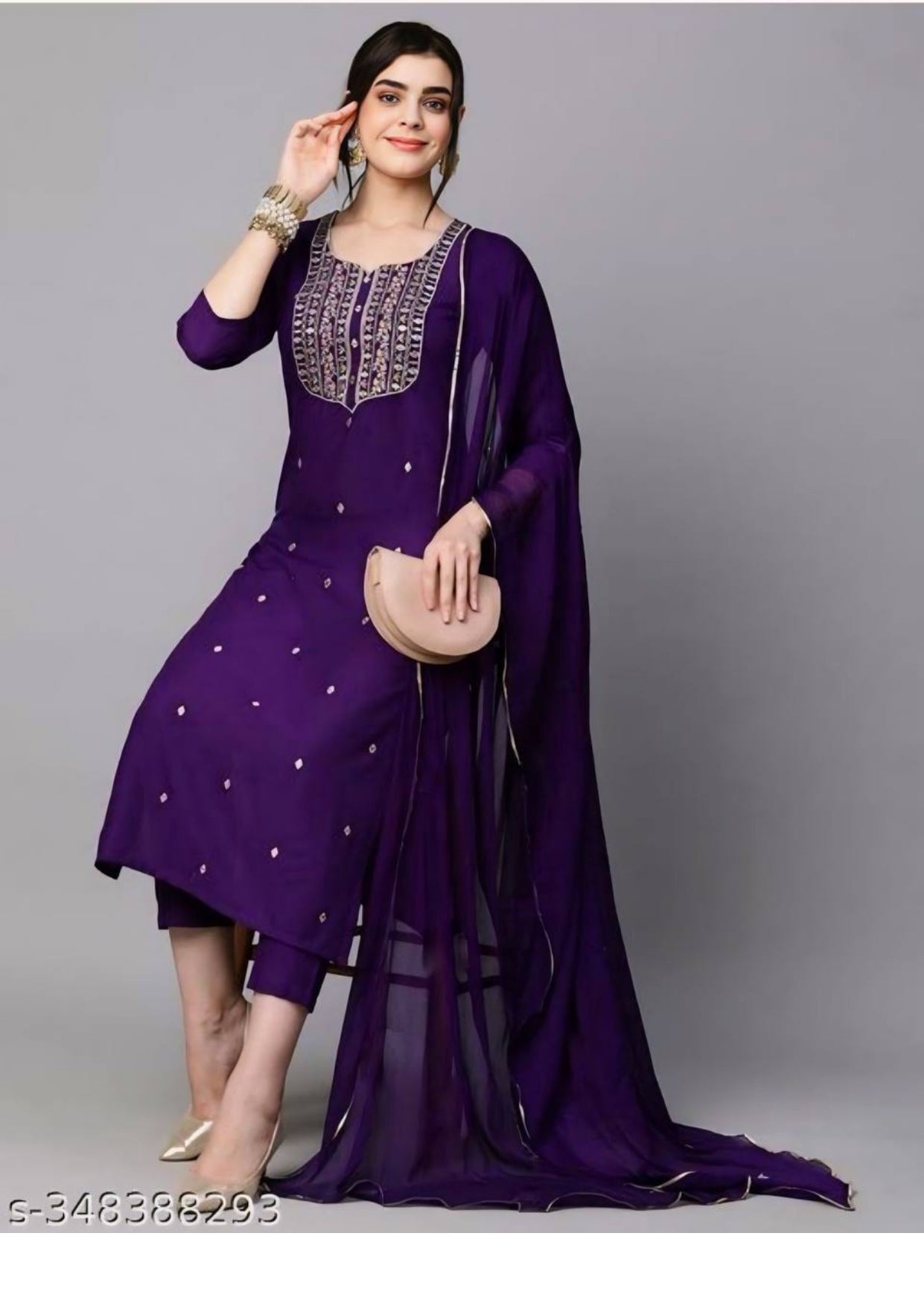 Beautiful Blue Embroidered Kurta Set with Bottom Wear and Dupatta