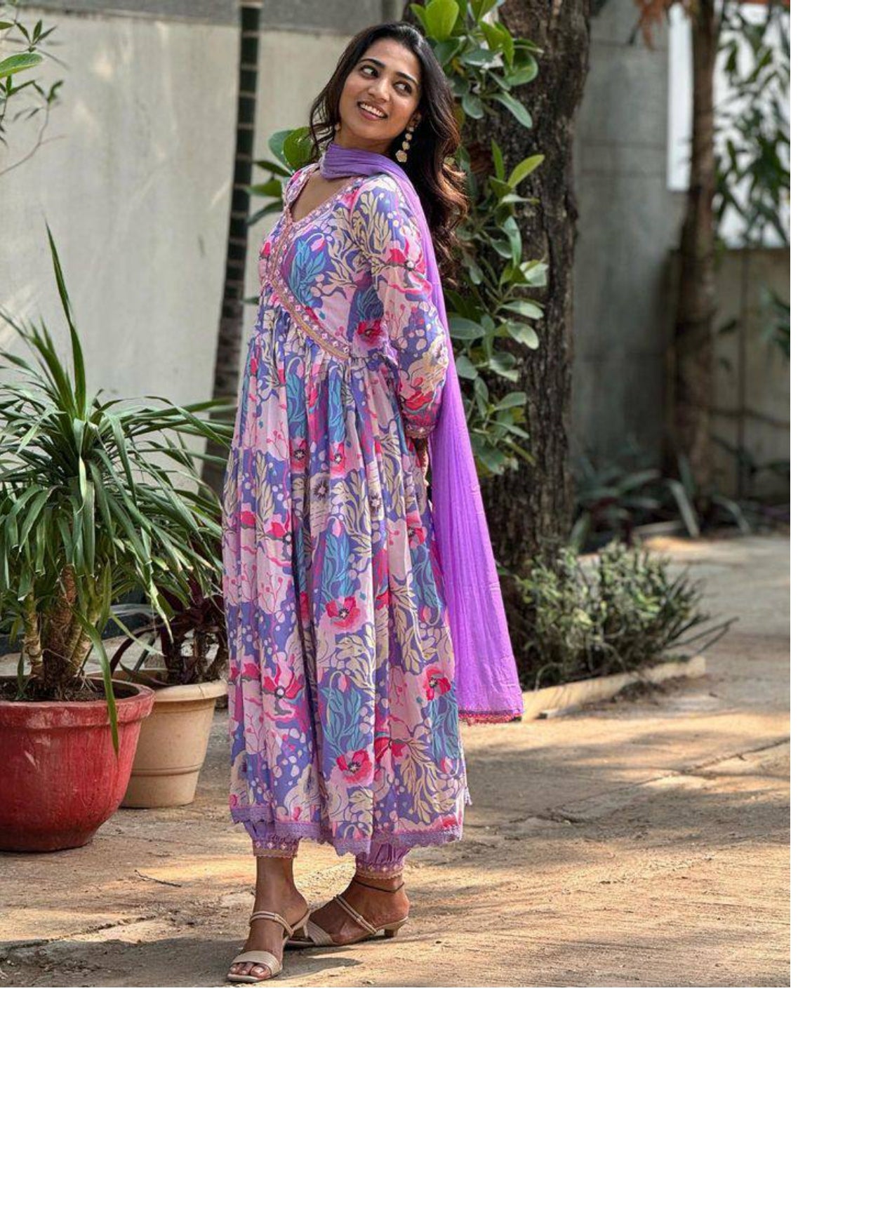 Women's Viscous Rayon Kurta Set With Printed Dupatta Set